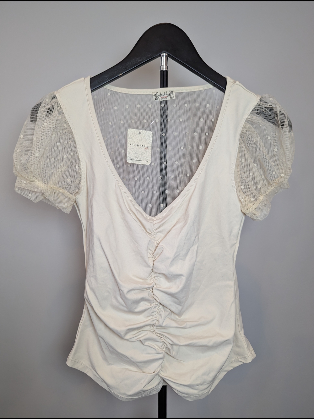 NWT Free People Intimately Women's Size S Blush Up Cami Top in Tea